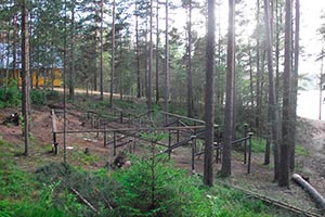 Установка винтовых свай на болотистой местности